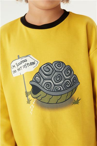 Nebbati Erkek Çocuk Desenli Pijama Takımı