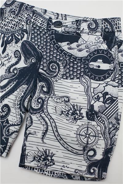 Nebbati Erkek Çocuk Desenli Şort