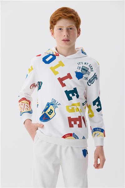 Nebbati Erkek Çocuk Desenli Sweatshirt