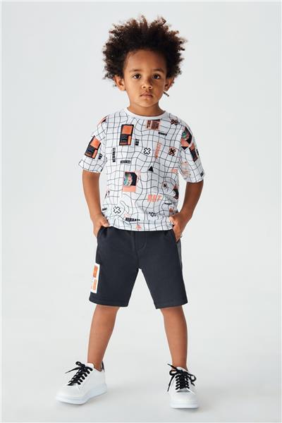 Nebbati Erkek Çocuk Desenli T-Shirt