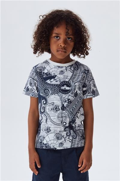 Nebbati Erkek Çocuk Desenli T-Shirt