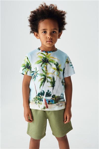 Nebbati Erkek Çocuk Desenli T-Shirt