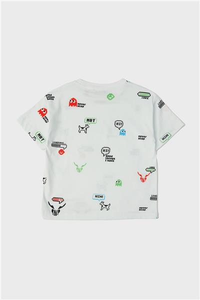 Nebbati Erkek Çocuk Desenli T-Shirt