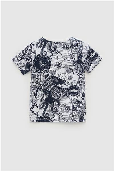 Nebbati Erkek Çocuk Desenli T-Shirt