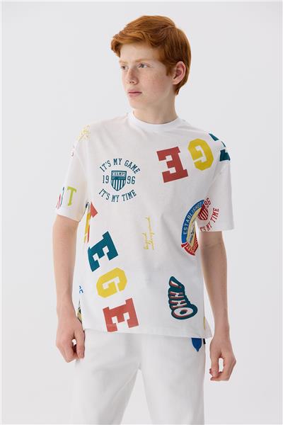 Nebbati Erkek Çocuk Desenli T-Shirt