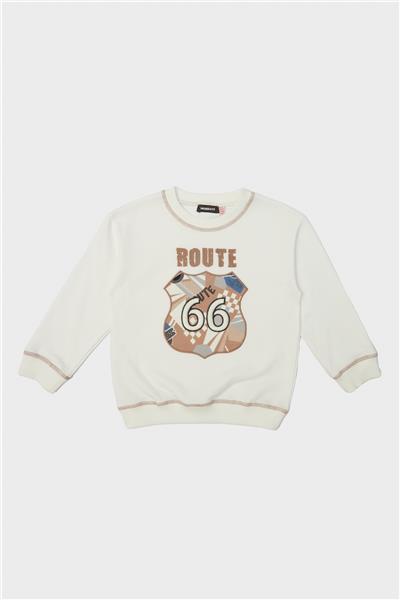 Nebbati Erkek Çocuk Ekru Sweatshirt