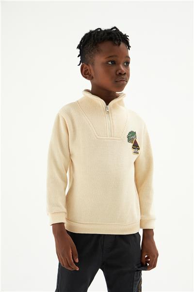 Nebbati Erkek Çocuk Ekru Sweatshirt