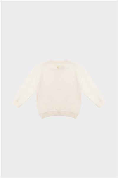 Nebbati Erkek Çocuk Ekru Sweatshirt