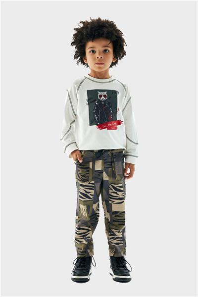 Nebbati Erkek Çocuk Ekru Sweatshirt