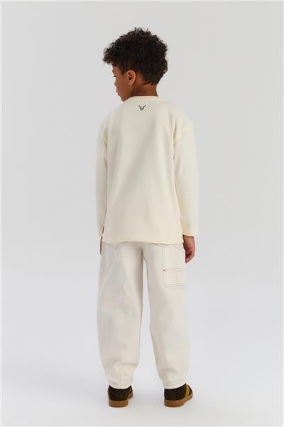 Nebbati Erkek Çocuk Ekru SweatshirtNebbati Erkek Çocuk Ekru Sweatshirt