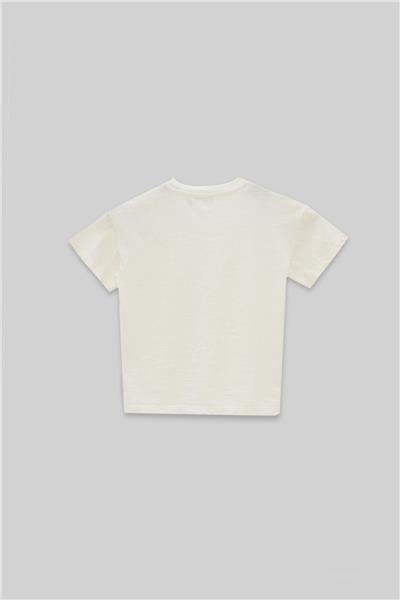 Nebbati Erkek Çocuk Ekru T-Shirt