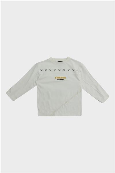 Nebbati Erkek Çocuk Ekru T-Shirt