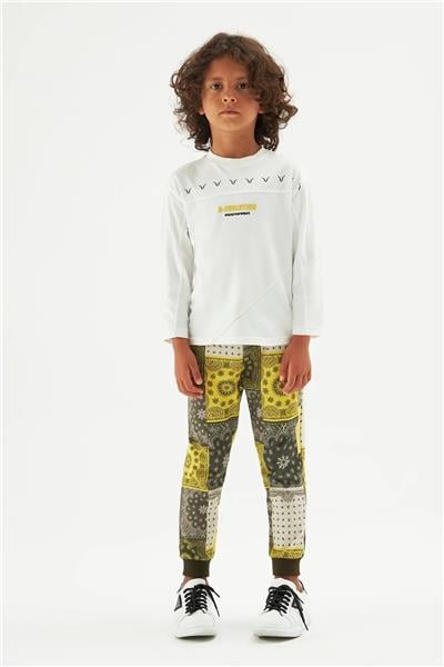 Nebbati Erkek Çocuk Ekru T-Shirt
