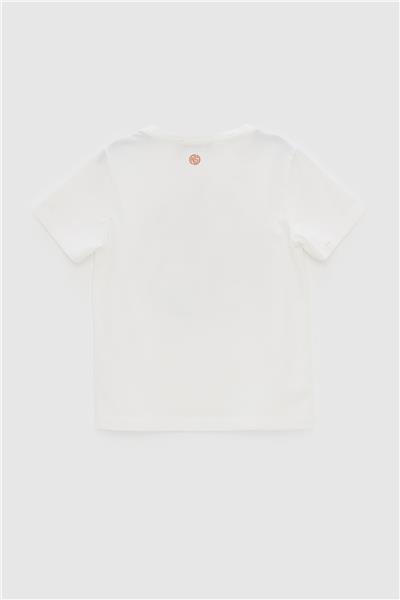 Nebbati Erkek Çocuk Ekru T-Shirt