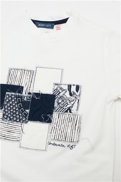 Nebbati Erkek Çocuk Ekru T-Shirt