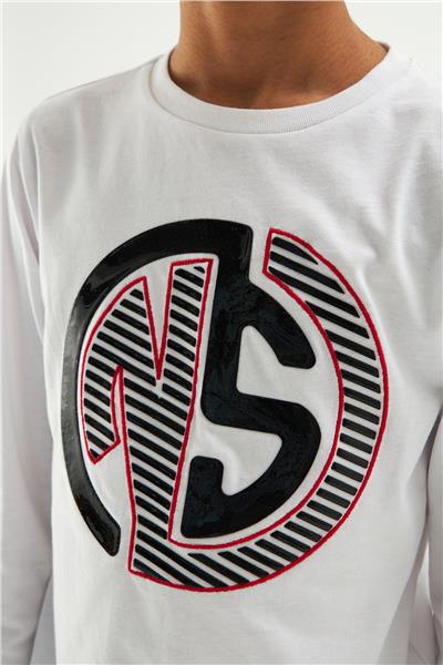 Nebbati Erkek Çocuk Ekru T-Shirt