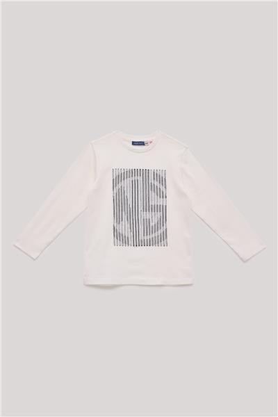 Nebbati Erkek Çocuk Ekru T-Shirt