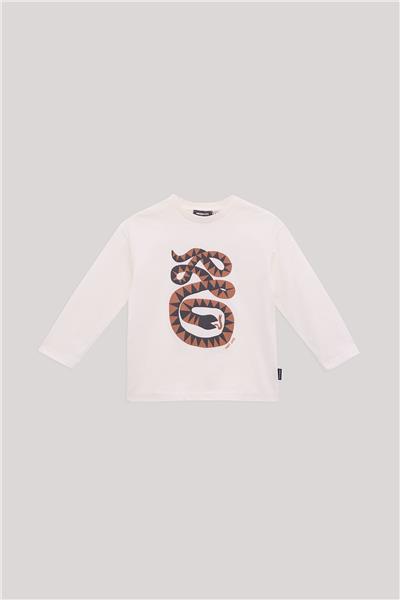 Nebbati Erkek Çocuk Ekru T-Shirt