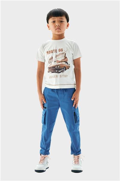 Nebbati Erkek Çocuk Ekru T-Shirt