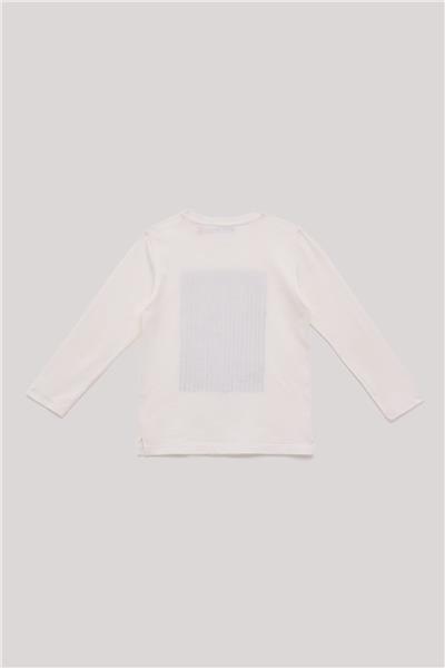 Nebbati Erkek Çocuk Ekru T-Shirt