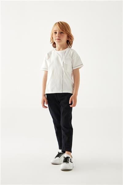Nebbati Erkek Çocuk Ekru T-Shirt