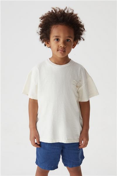 Nebbati Erkek Çocuk Ekru T-Shirt