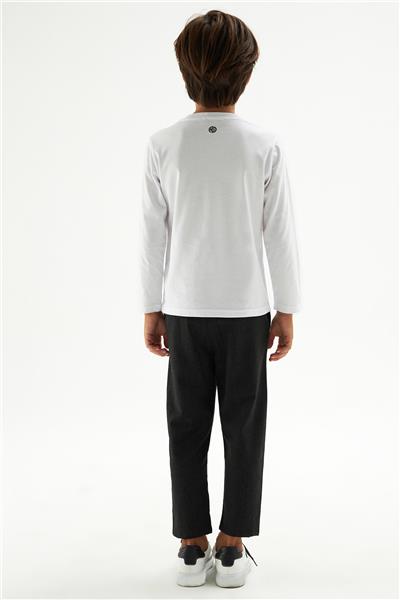 Nebbati Erkek Çocuk Ekru T-Shirt
