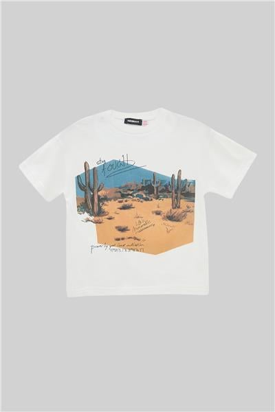 Nebbati Erkek Çocuk Ekru T-Shirt