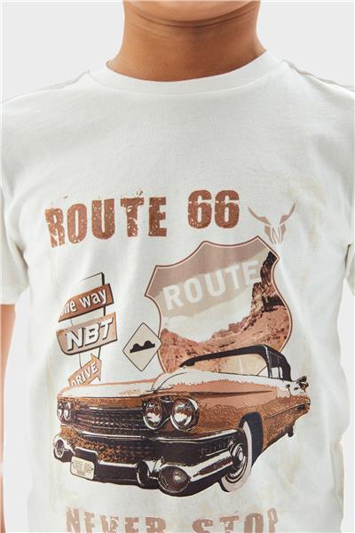 Nebbati Erkek Çocuk Ekru T-Shirt