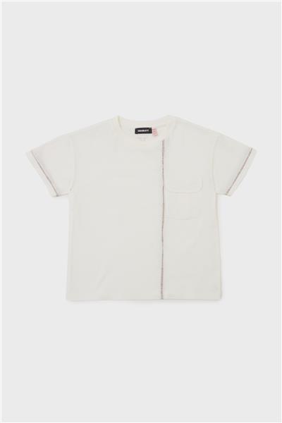 Nebbati Erkek Çocuk Ekru T-Shirt