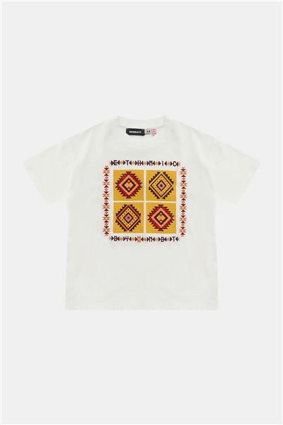 Nebbati Erkek Çocuk Ekru Tshirt