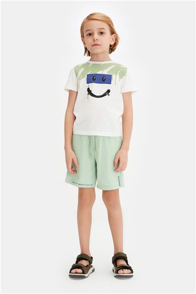 Nebbati Erkek Çocuk Ekru Tshirt
