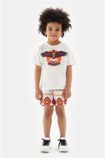Nebbati Erkek Çocuk Ekru Tshirt