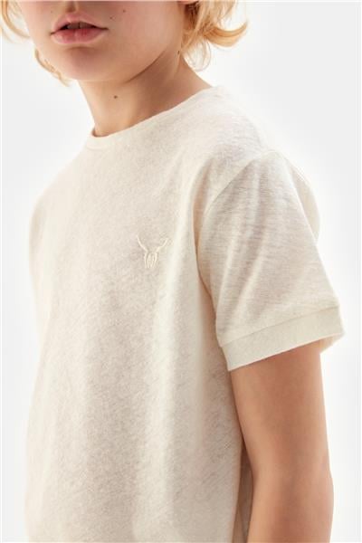 Nebbati Erkek Çocuk Ekru Tshirt