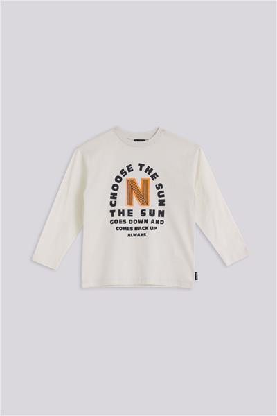 Nebbati Erkek Çocuk Ekru TshirtNebbati Erkek Çocuk Ekru Tshirt