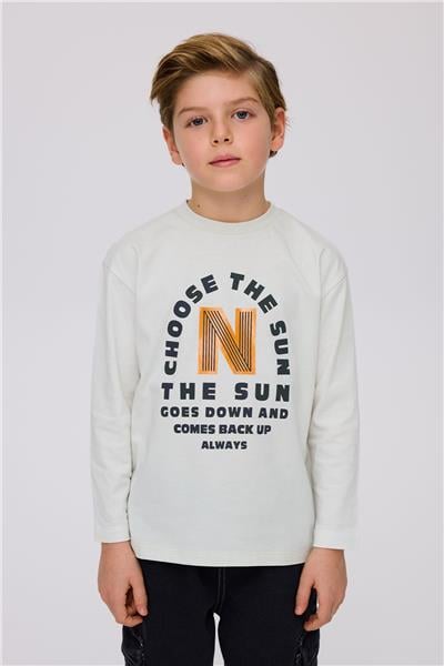 Nebbati Erkek Çocuk Ekru TshirtNebbati Erkek Çocuk Ekru Tshirt