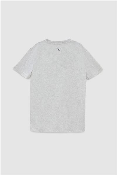 Nebbati Erkek Çocuk Gri Melanj T-Shirt