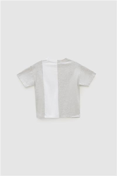 Nebbati Erkek Çocuk Gri Melanj T-Shirt