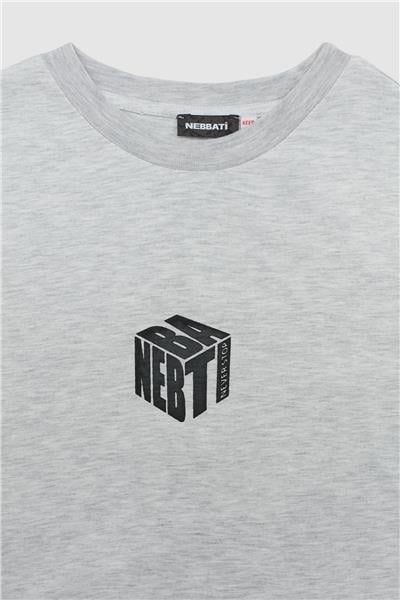 Nebbati Erkek Çocuk Gri Melanj T-Shirt