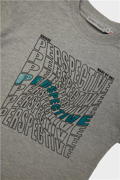 Nebbati Erkek Çocuk Gri T-Shirt