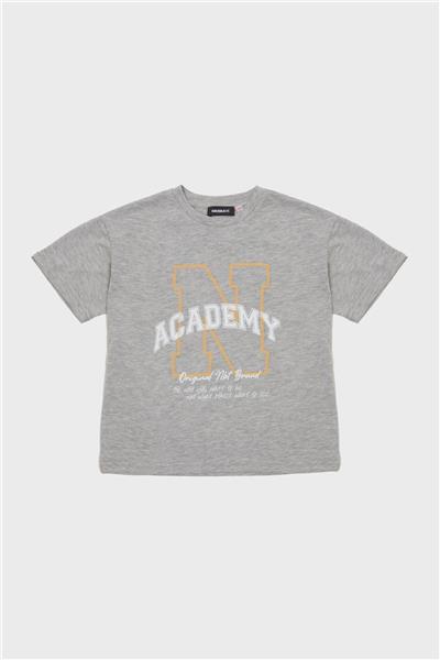Nebbati Erkek Çocuk Gri T-Shirt
