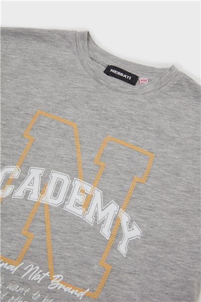 Nebbati Erkek Çocuk Gri T-Shirt