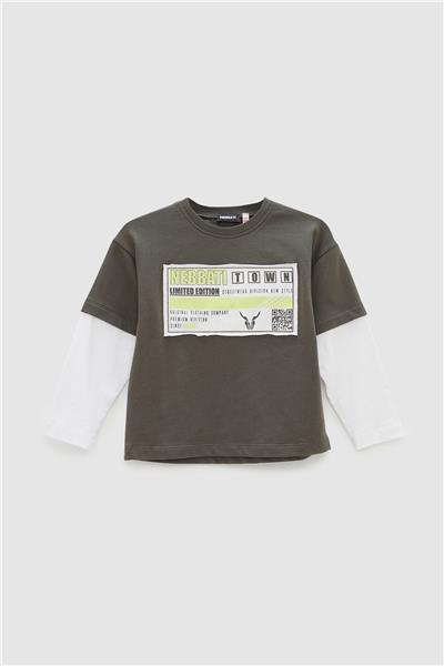 Nebbati Erkek Çocuk Haki T-Shirt