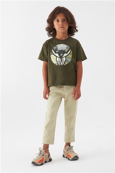 Nebbati Erkek Çocuk Haki T-Shirt