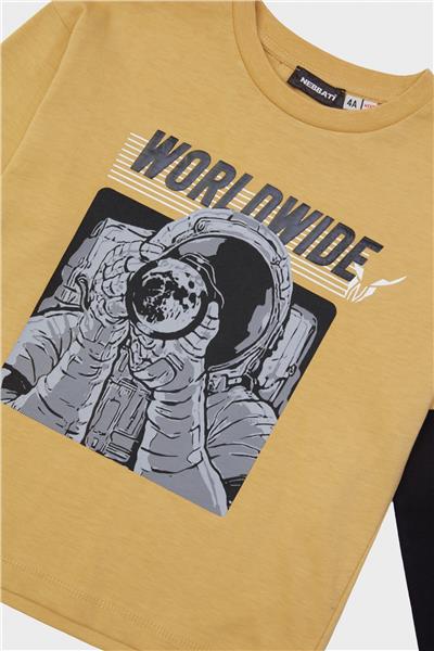 Nebbati Erkek Çocuk Hardal T-Shirt