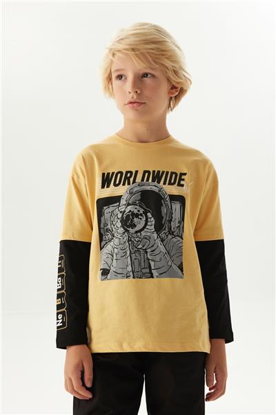 Nebbati Erkek Çocuk Hardal T-Shirt