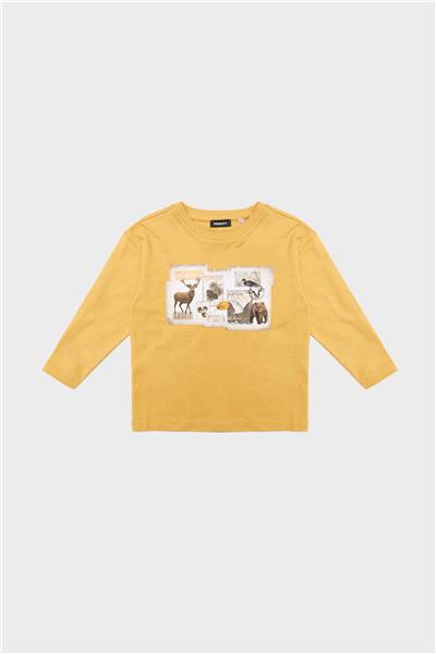 Nebbati Erkek Çocuk Hardal Tshirt