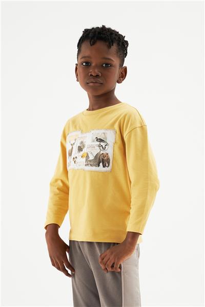 Nebbati Erkek Çocuk Hardal Tshirt