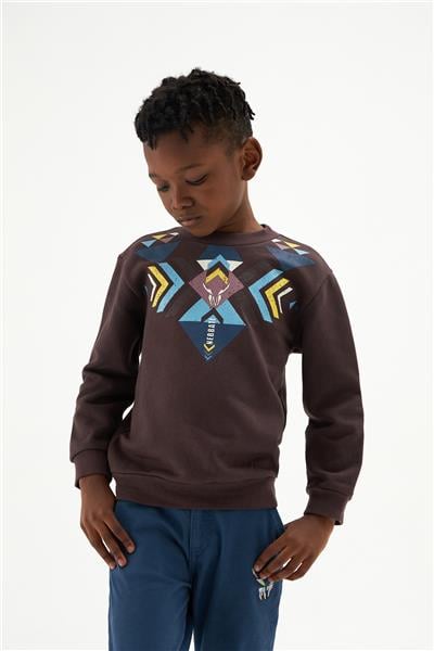 Nebbati Erkek Çocuk Kahve Sweatshirt