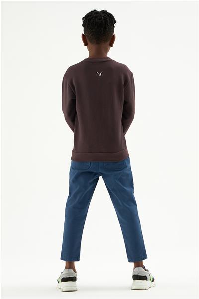 Nebbati Erkek Çocuk Kahve Sweatshirt